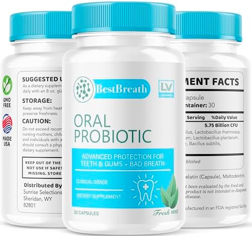 1 Pack - Best Breath - Best Breath Oral Probiotic, Best Breath Probiotic, Best Breath Pills, BestBreath, Best Breathe 30 Capsules For 1 Month, Best Breath Oral Probiotics For Mounth Bad Breath.