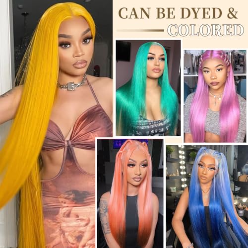 30 Inch 613 Lace Front Wig Human Hair Straight Blonde Wig Human Hair 613 13x6 Lace Front Wig Human Hair 200% Density Pre Plucked with Baby Hair Blonde Lace Front Wigs Human Hair for Women