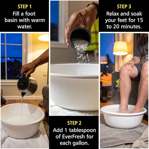 Heavy Duty Tea Tree Oil Foot Soak - Epsom Salt for Soaking for Odor & Footbath to Soften Calluses - Athletes Foot - Nail Discoloration - Relaxing Pedicure Soak - Dry Skin & Rough Heels - 16oz