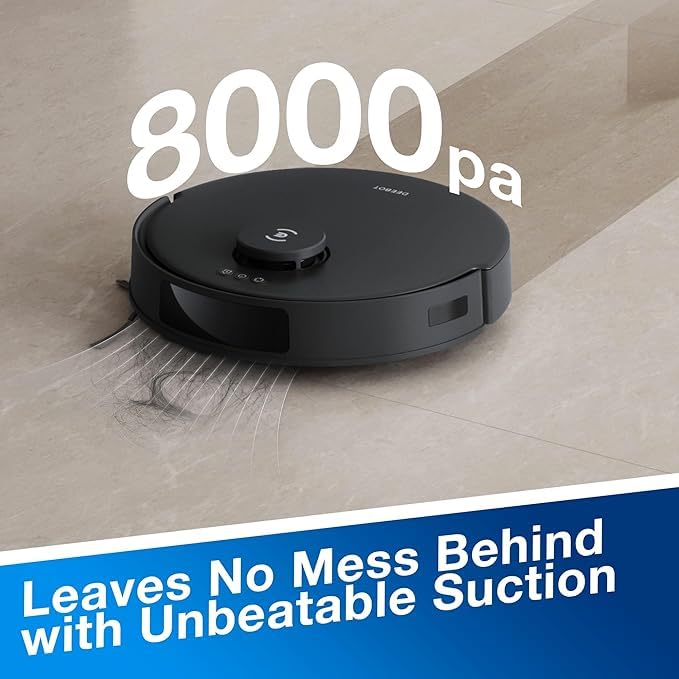 ECOVACS DEEBOT N20 Robot Vacuum Cleaner and Mop,8000Pa Strong Suction, ZeroTangle Brush, 300 Minutes Runtime,TrueMapping Intelligent Path Planning