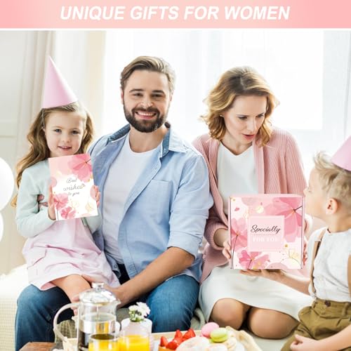 Birthday Gifts for Women, Relaxing Spa Gift Baskets for women, Rose Self Care Get Well Soon Gifts for Her Friend Daughter Sister Wife Coworker Nurse Teacher