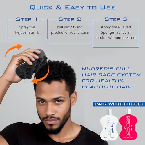 Hair Sponge for Black Men and Women, Hair Twisting Sponge, Barber Curling Care Tool, Brushes for Curling Afro Style Dreads, Curls, Coils & Twists, Curl Sponge Brush (Silver, Convoluted)