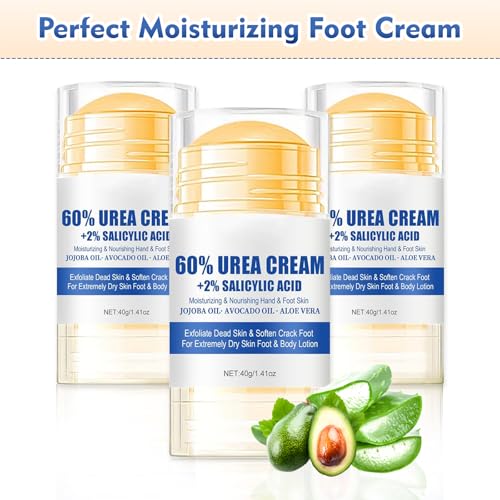 2026 New 60% Urea Hydrating and Anti-Cracking Foot Cream, Moisturising and Relieves Cracking and Dryness Foot Cream, Hand Foot Lotion Heel Stick Repairs (1)
