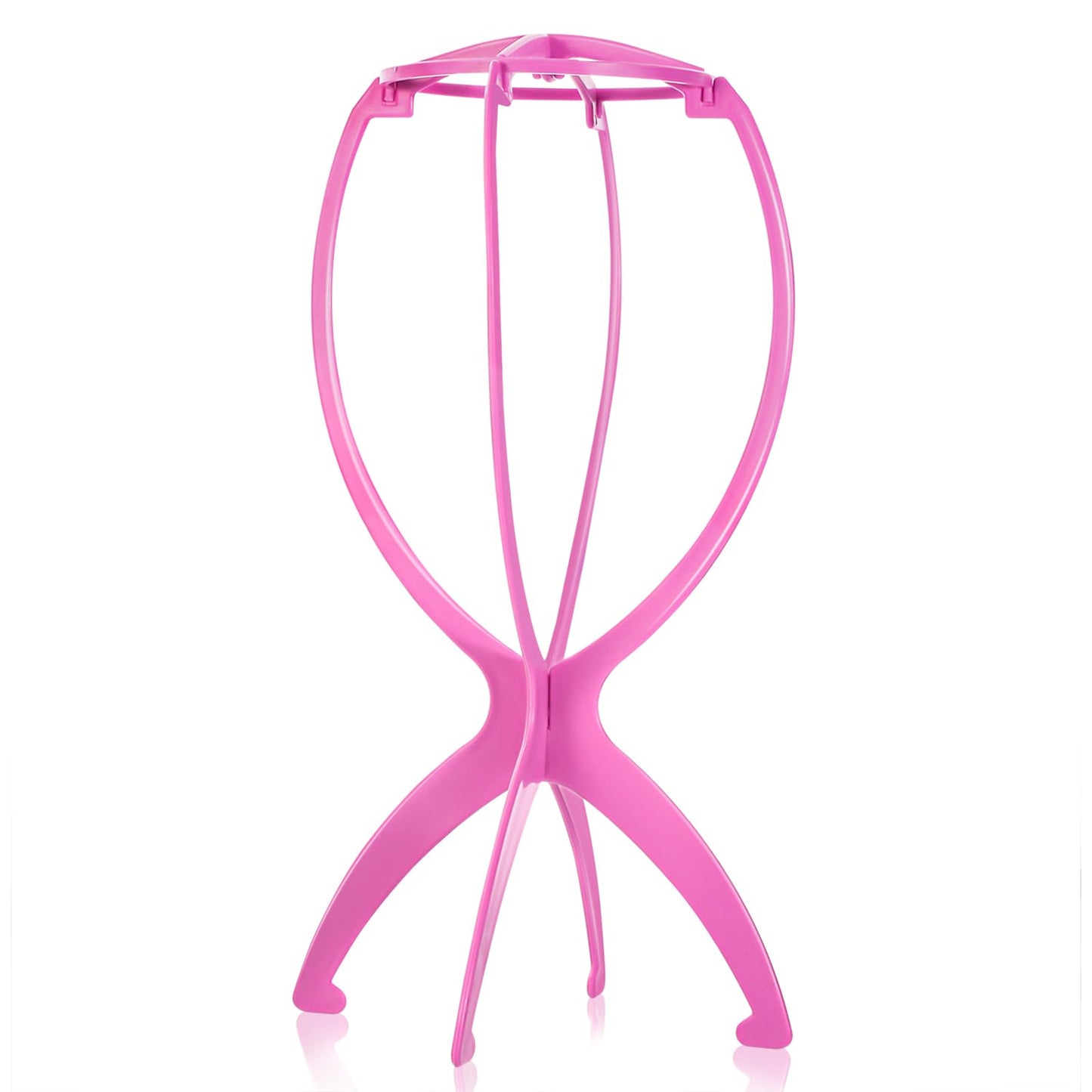 obeoby Wig Stand, Portable Wig Holder Pink Wig Head Stand for All Wigs Travel Wig (pink)