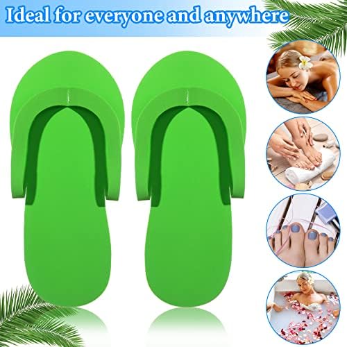 Janmercy 90 Pairs Pedicure Slippers for Guests Foam Disposable Flip Flops Pedicure Shoes Sandals Bulk for Women Spa Party Supplies, 6 Colors, 4. 53 x 10. 43 Inches