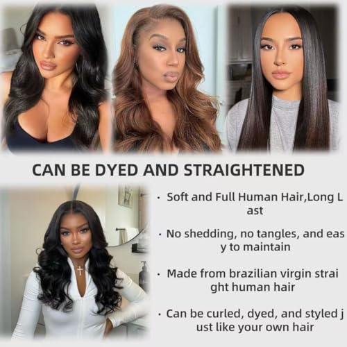 2x6 HD Lace Closure Body Wave Human Hair Transparent 2 by 6 HD Lace Closure 14Inch 100% Brazilian Virgin Unprocessed Middle Part Human Hair Kim K Closure With Baby Hair Natural Color