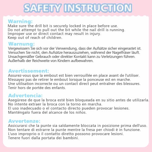 30000RPM Portable Nail Drill Machine, AZ GOGO Professional Rechargeable Electric Efile Nail Drill for Acrylic Gel Nails, Manicure/Pedicure, Polishing, Cuticle - Salon or Home Use(Blue)