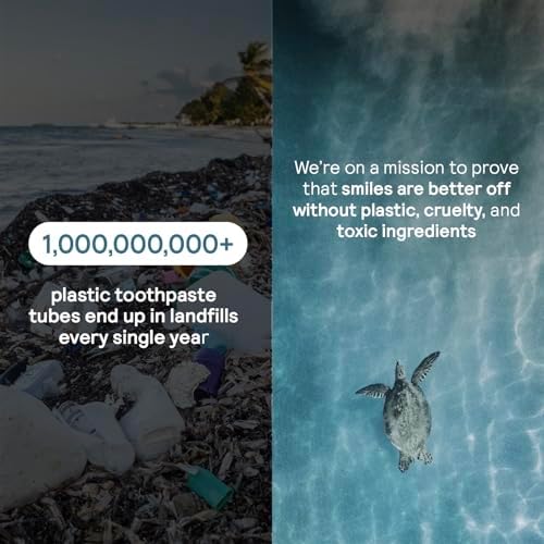 HUPPY Toothpaste Tablets, Nano Hydroxyapatite Toothpaste - Natural Whitening, Fluoride Free and Remineralizing Tablets - Travel Hydroxyapatite Tabs, 62 Count