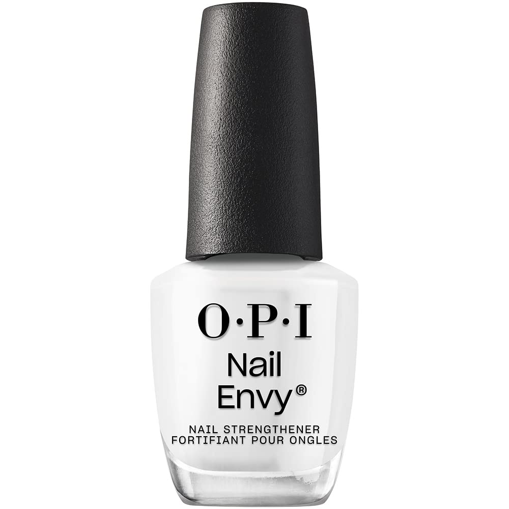 OPI Nail Envy Strengthener Alpine Snow | Opaque Soft White Crème Strengthening Nail Polish Treatment | For Weak & Thin Nails