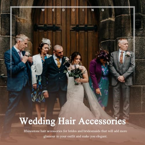 JAKAWIN Bride Wedding Hair Comb Pearl Flower Hair Piece Rhinestone Bridal Hair Accessories for Women HC034 (Silver)