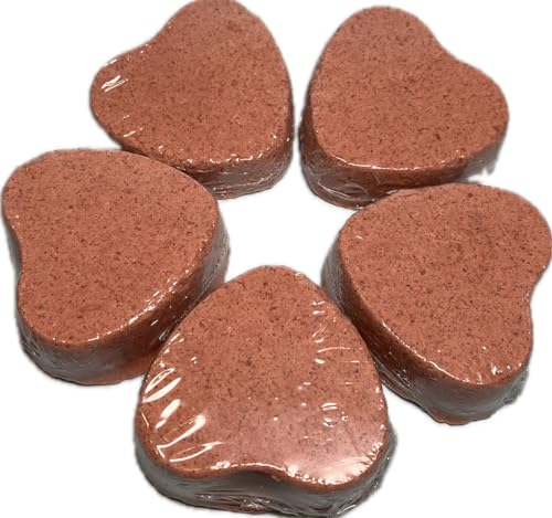 Heart Shaped Bath Bombs, Moisturizing, Assorted Scents and Colors (Lavender Vanilla)