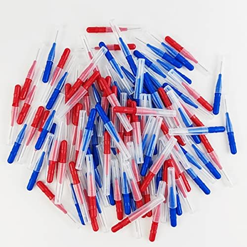 GXXMEI 250PCS Braces Dental Brush Flosser for Cleaner Interdental Brush Toothpick Dental Tooth Flossing Head Oral Dental Hygiene Toothpick Cleaners Cleaning Tool