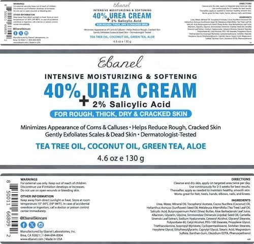 Ebanel Set of Professional Callus Remover for Feet, and Urea Cream 40% Plus Salicylic Acid 2%, Heel Foot Callus Remover Gel Exfoliator Dead Skin Cuticle Removal Toenail Softener Keratolytic Pedicure