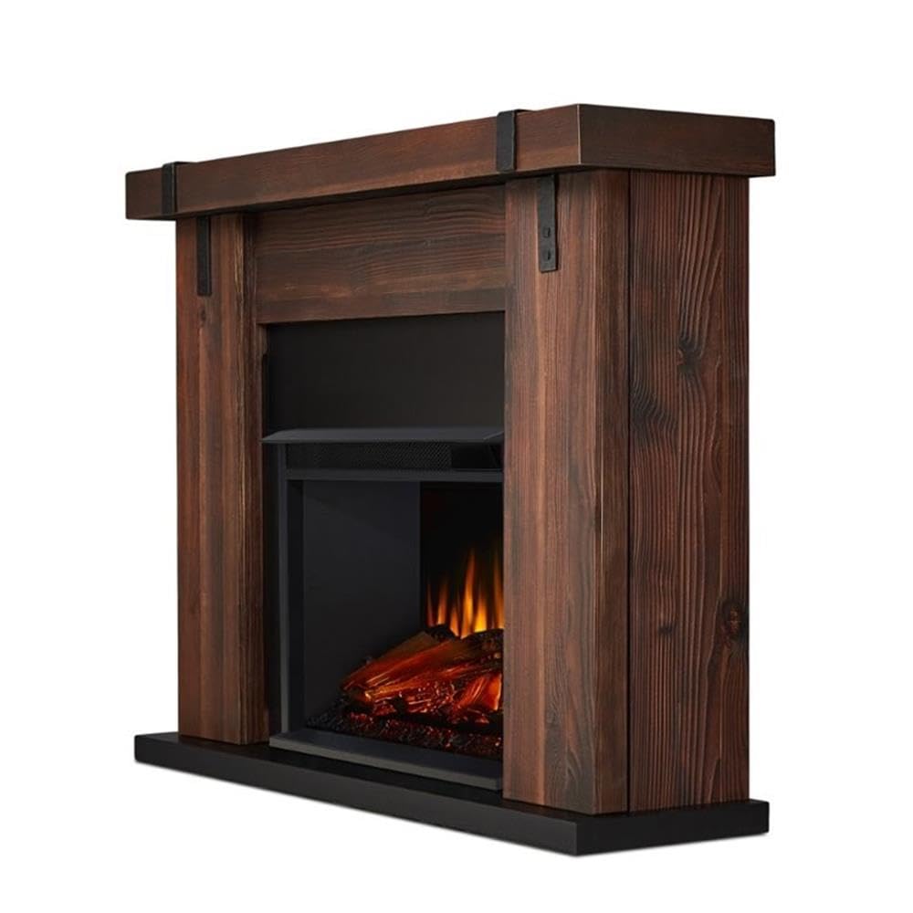 Aspen 49" Electric Fireplace in Chestnut Barnwood by Real Flame