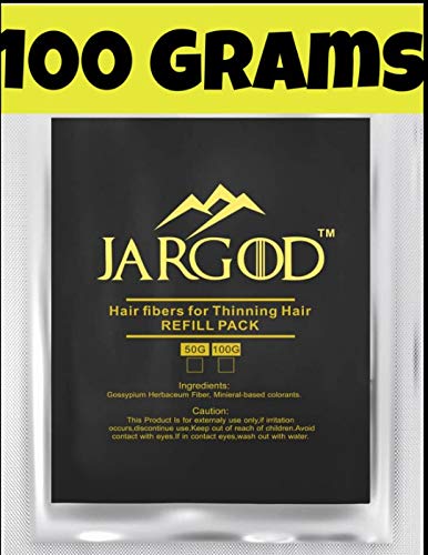 Hair Building Fibers 100 Gram - Refill Your Existing Fiber Bottle - Hair Fibers - Hair Loss Concealer For Thinning Hair by JARGOD (White)