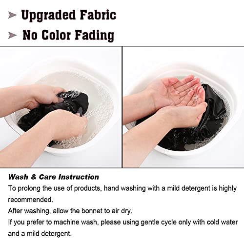 Braids Hair Long Bonnet Silky Satin for Women Dreadlocks Locs Curly Long Hair Sleeping Black Breathable Sleep Cap