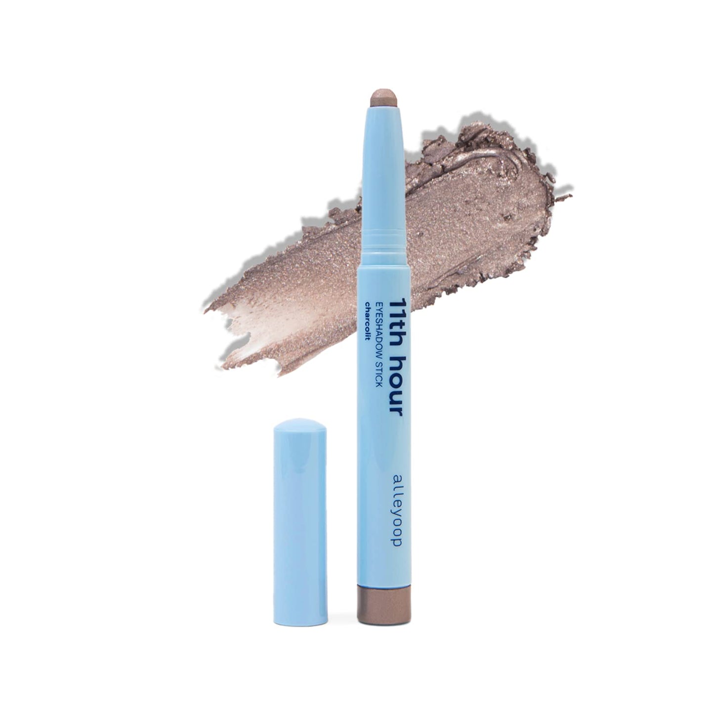 ALLEYOOP 11th Hour Cream Eye Shadow Sticks - Charcolit (Shimmer) - Award-winning Eyeshadow Stick - Smudge-Proof and Crease Proof for Over 11 Hours - Easy-To-Apply and Compact for Travel, 0.05 Oz