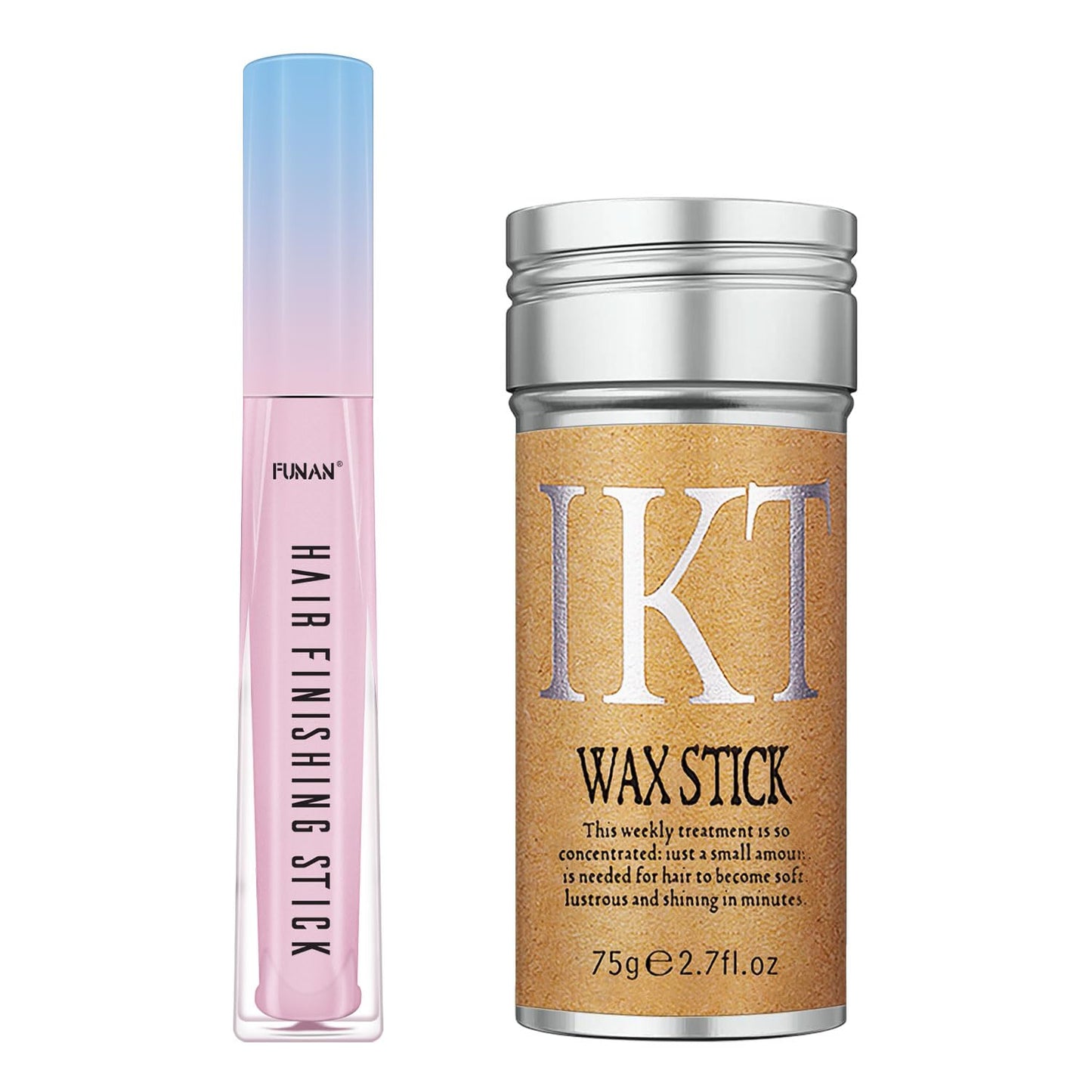 PasaRose 2 Pcs Hair Wax Stick,Hair Finishing Stick for Edge Control,Wax Stick for Flyaway,Edge Frizz Baby Hairs Control,Slick Back Hair,Not-Greasy