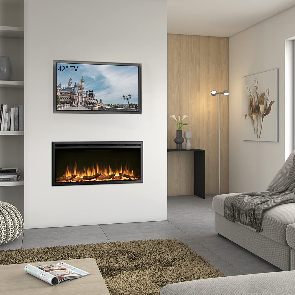 LegendFlame 40" W Austin in Wall Recessed & Wall Mounted Electric Fireplace (EF286A)
