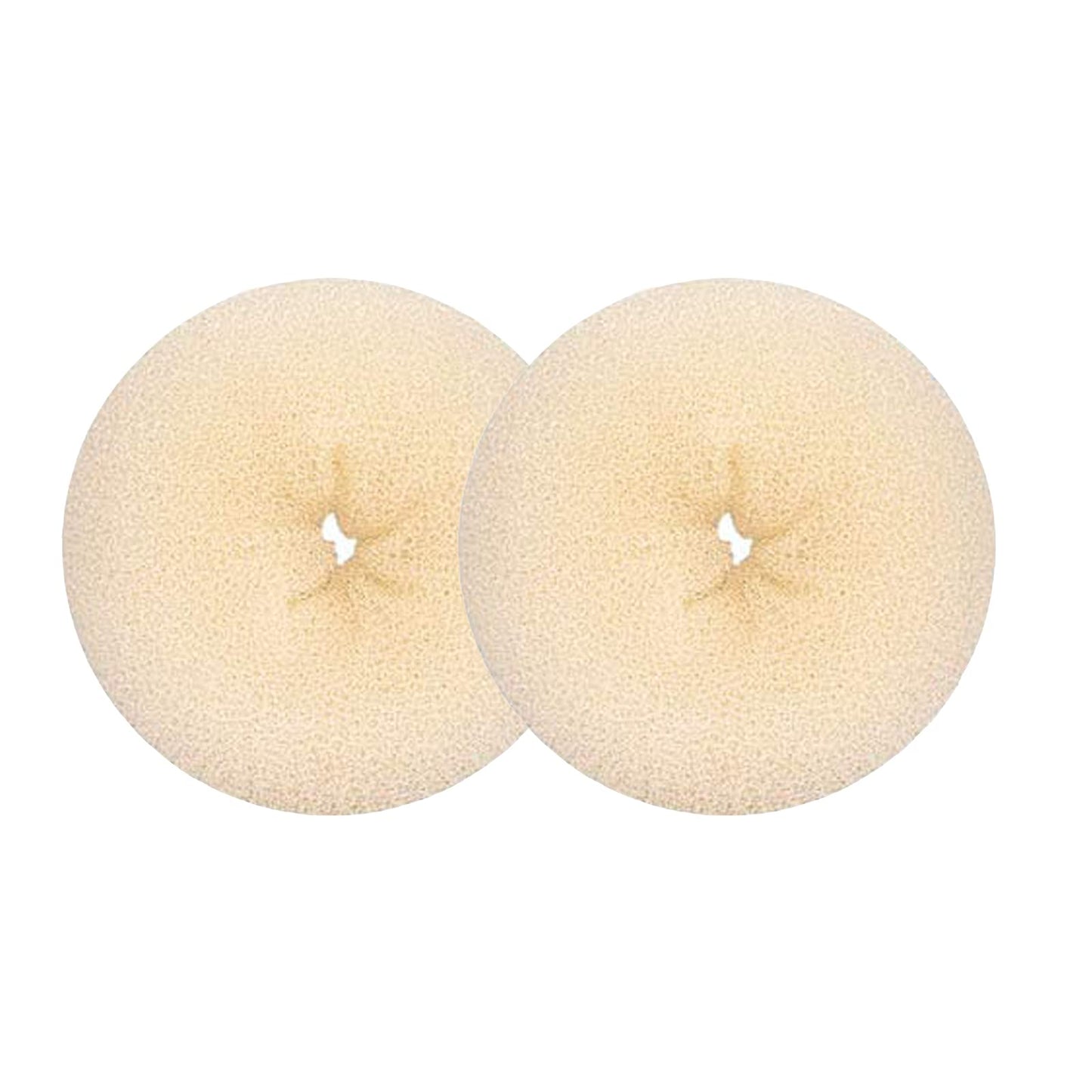 Hair Donut Bun Maker Blonde, Ring Style Chignon Shaper for Thick and Long Hair (3.5 Inch/Beige, 2PCS)