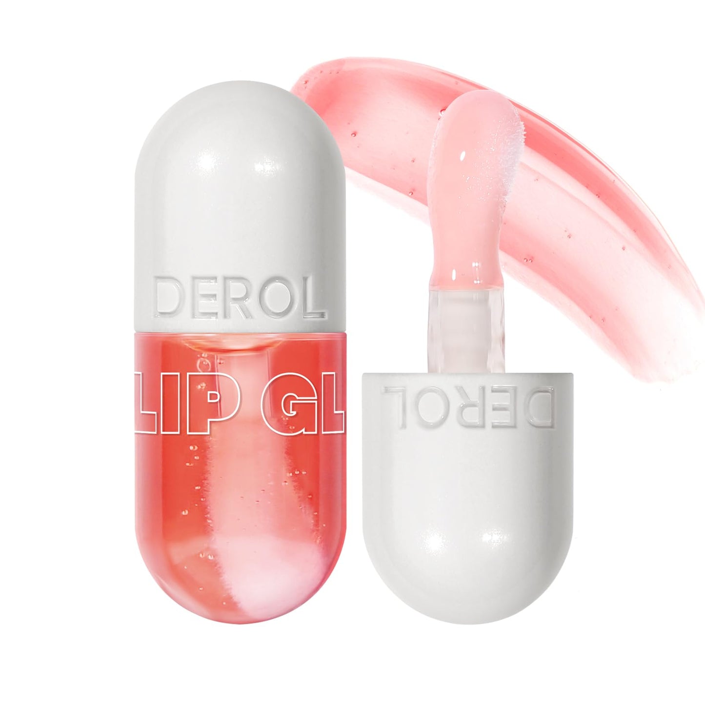 Honeyouth Lip Plumper Raspberry (0.19 Fl. Oz.) Lip Gloss Natural Lip Oil 2in1 Lip Care Serum for Beautiful Fuller-Looking Lips, Hydrating & Reduce Fine Lines,Tangerine