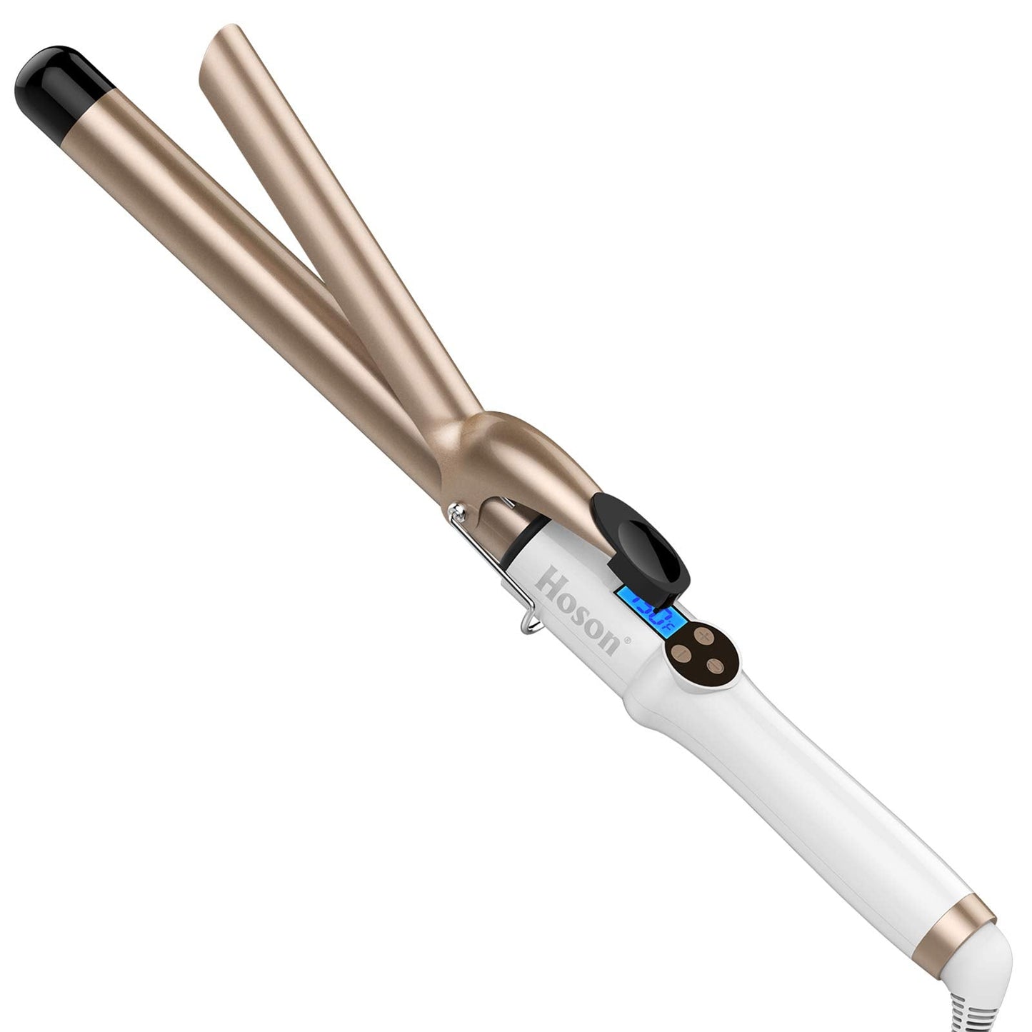 Hoson 1 Inch Curling Iron Professional Ceramic Tourmaline Coating Barrel Hair Curler, LCD Dispaly with 9 Heat Setting(225°F to 450°F for All Hair Types, Glove Include)