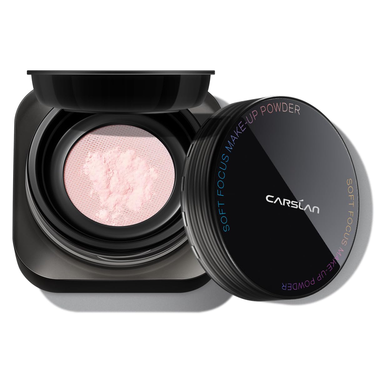 CARSLAN Soft Focus Loose Setting Powder, Waterproof, Matte, Oil Control, Shine Free, Talc-Free Face Powder Makeup, 24H Longwear Finishing Powder, 01 Pink
