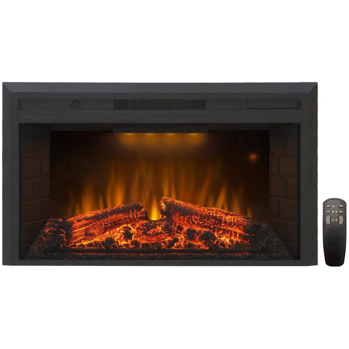 Valuxhome Electric Fireplace, Fireplace Insert with Overheating Protection, 36 Inches Wide 21 Inches High with Fire Crackling Sound, Remote Control, 750/1500W, Black