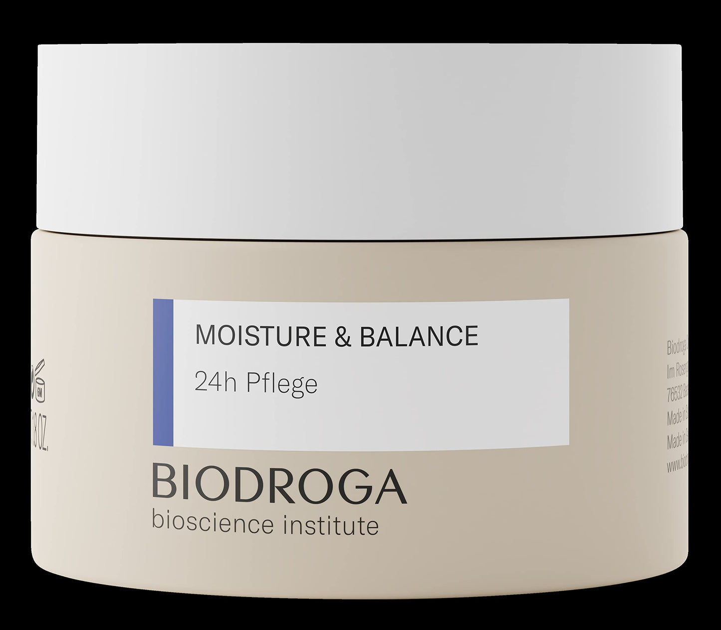 Biodroga Moisture & Balance 24H Care 1.7 Oz With Hyaluronic Acid + Cica - Soothing - Hydration - Free Of Mineral Oil, Parabens,
