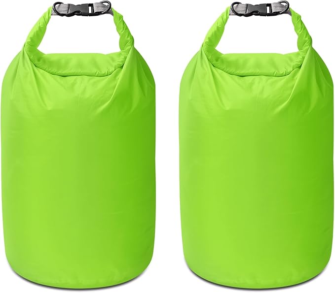 Dry Bag Set, Waterproof Small Lightweight Dry Bags for Paddle Board Kayaking, Fishing, Camping (Green, 40L 2Pack)
