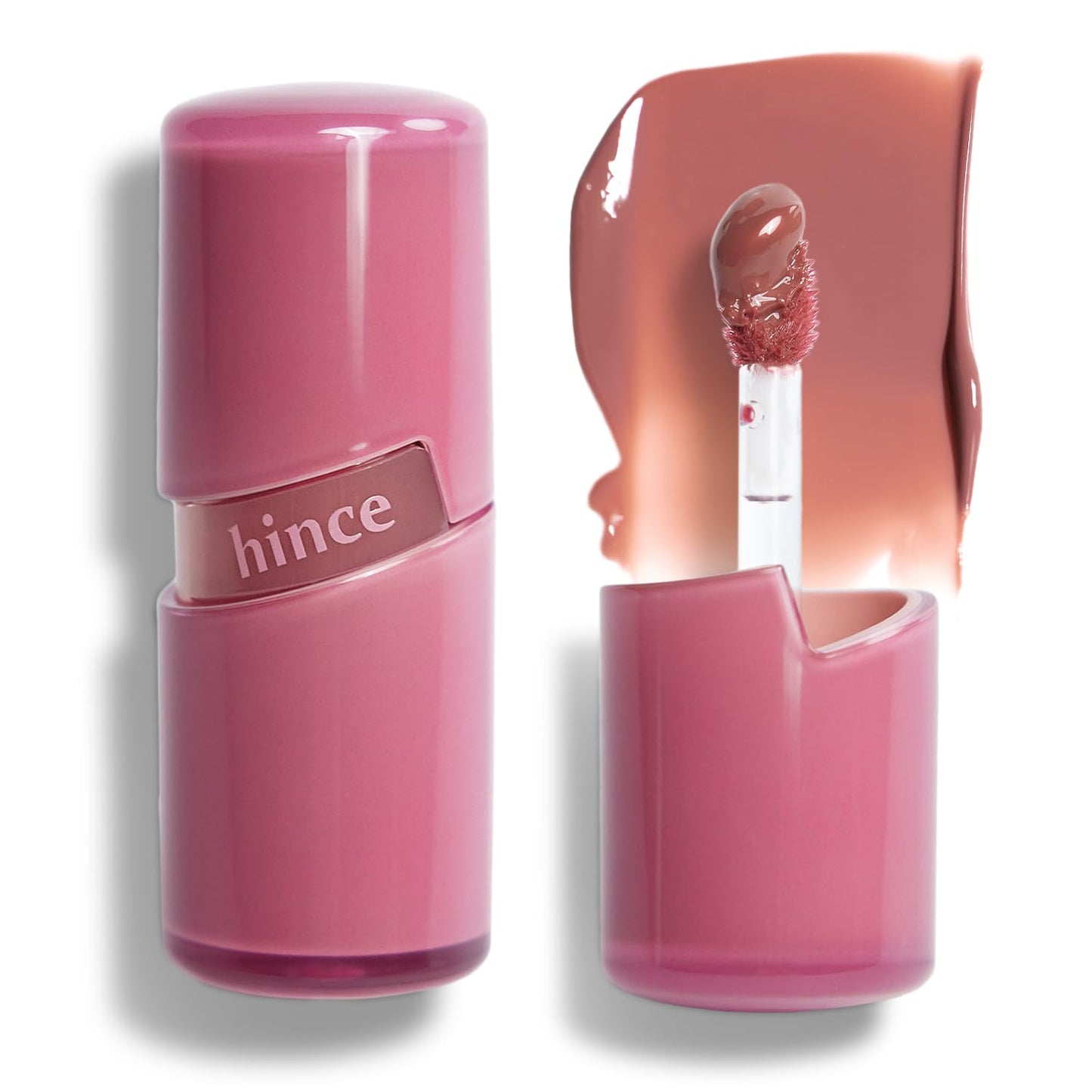 HINCE Raw Glow Gel Tint - Glossy Dewy Lip Tint, Non-Sticky & Long Wearing Lip Gloss for Natural Glass Glow, Moisturizing Liquid Lipstick, Vegan, 0.13 fl.oz. (CHAI, 11)