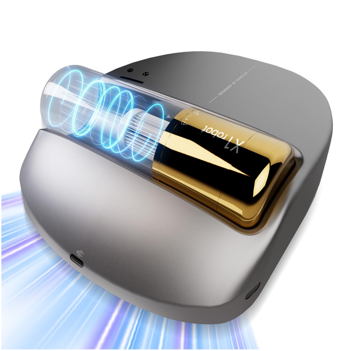 CREATULIZE 3 in 1 Cordless Robot Bed Vacuum Cleaner with 270nm UV Light - Smart Navigation, 14AW Strong Suction & Edge Detection Technology for Mattress, Sofa, Carpet