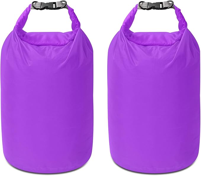 Dry Bag Set, Waterproof Small Lightweight Dry Bags for Paddle Board Kayaking, Fishing, Camping (Purple, 40L 2Pack)