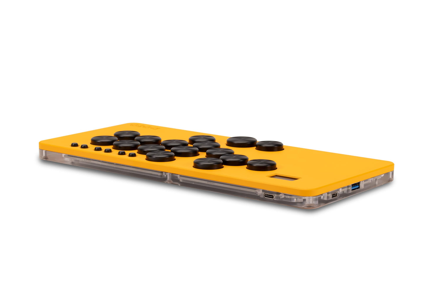 KEEBMONKEY DOIO Hitpad Standard Series Aluminum & Acrylic Gaming Leverless Arcade Controller w/ 0.96' Display, RGB & Dual USB-C for PC/Switch/PS3/PS4/PS5 (White)