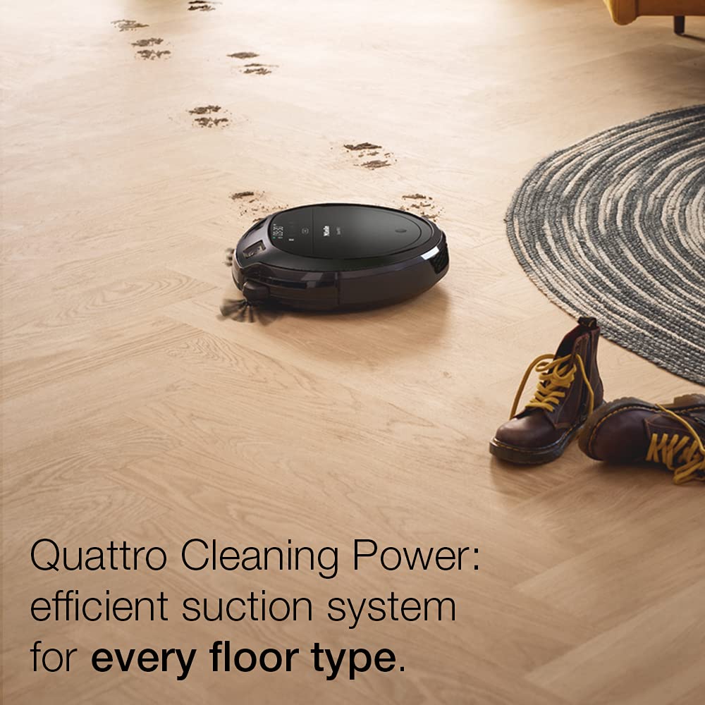 Miele Scout RX3 - Robot Vacuum Cleaner with Smart Navigation, app Control, 4-Stage Cleaning System, 60 min Battery Life, Alexa Compatible, in Obsidian Black
