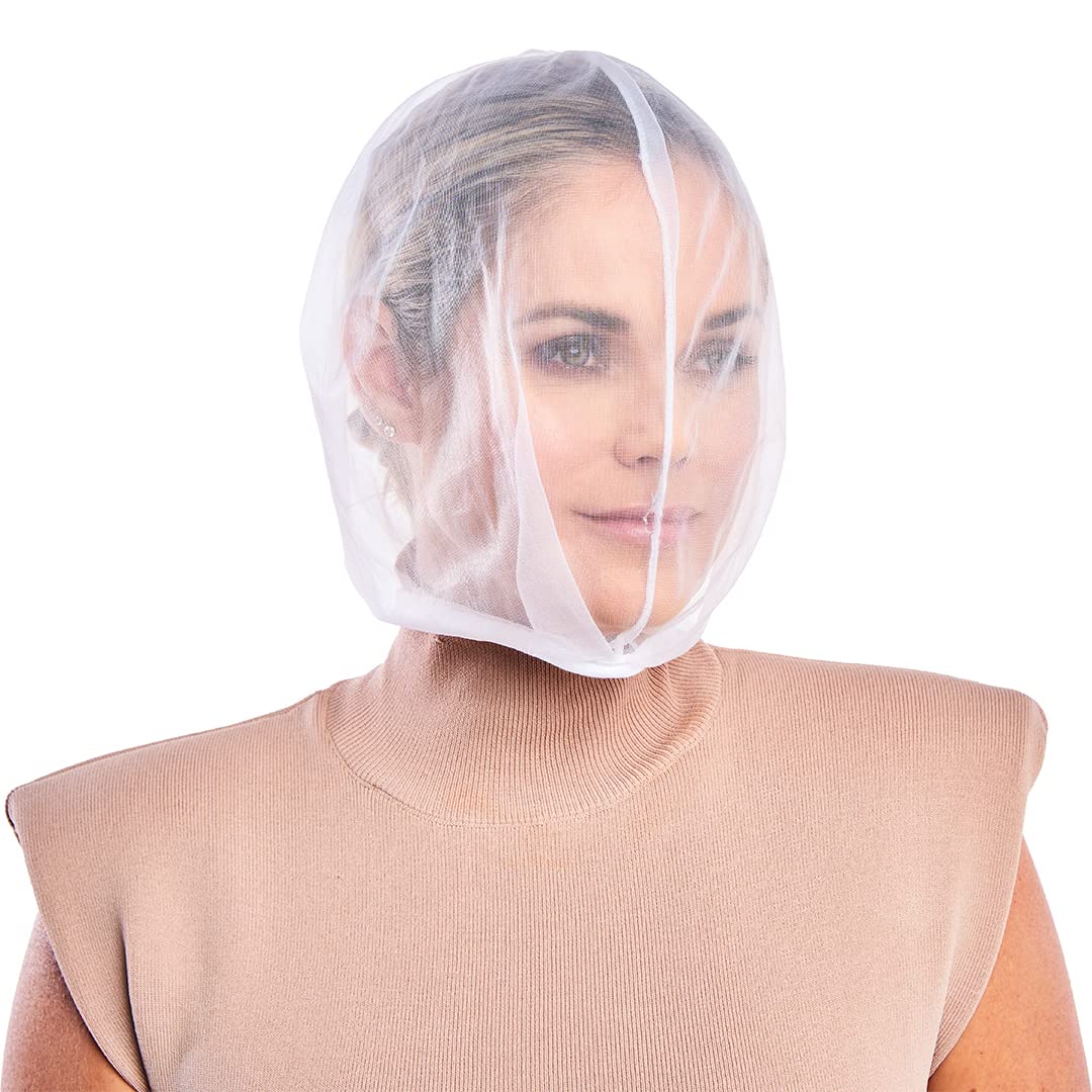 Betty Dain Makeup Protector Hood, Protects Hair and Make Up While Getting Dressed, Nylon Chiffon, Light and Airy, Triple Protect