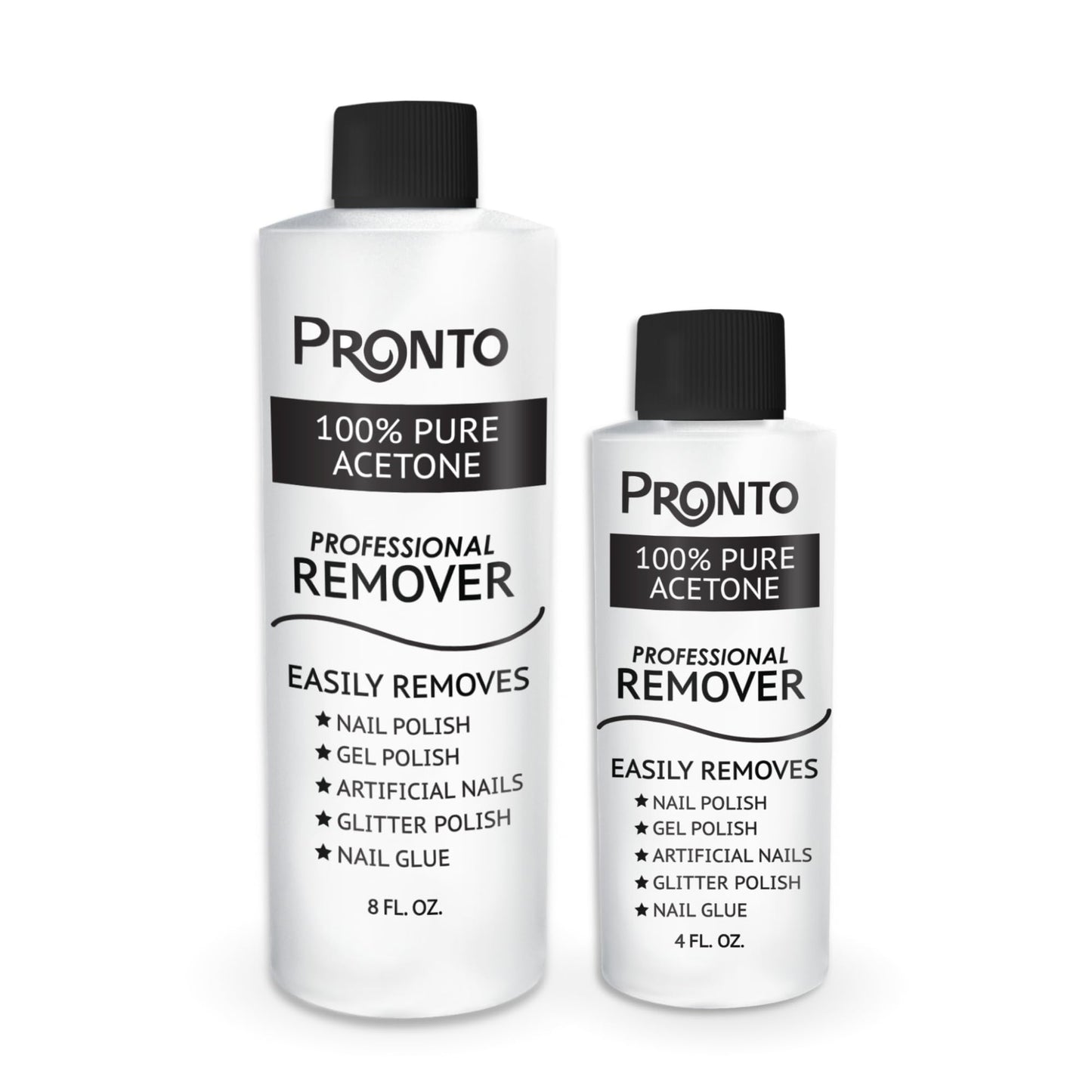 Pronto 100% Acetone Gel Nail Polish Remover - Gel Polish Remover for Nails | Acetone Nail Polish Remover & Acrylic Nail Remover for Removal of Glue, Gel & Dip | Gel Nail Remover, 12 Fl oz
