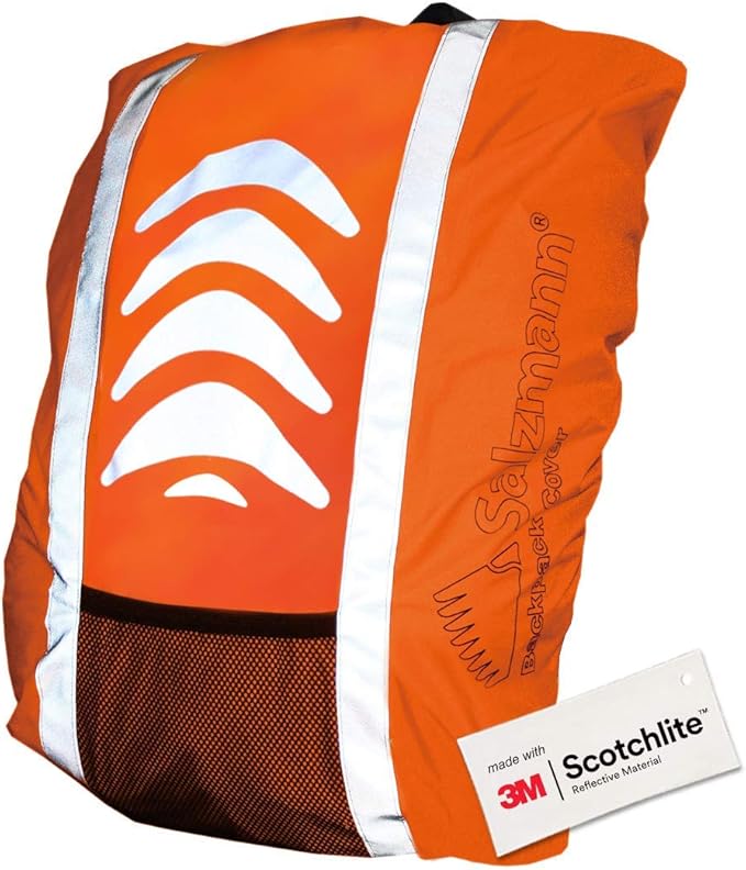 Salzmann Reflective Backpack Cover | High Visibility, Waterproof & Weatherproof | Ideal for Cycling, Running & Hiking