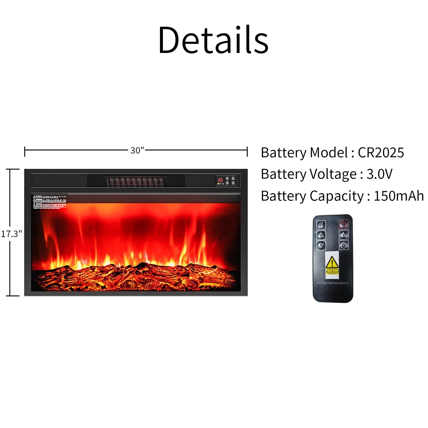 80" Electric Fireplace Entertainment Center with Mantel – Freestanding Heater TV Stand, Adjustable Flame, Remote Control, LED Light, Stylish Storage for Living Room and Bedroom, White