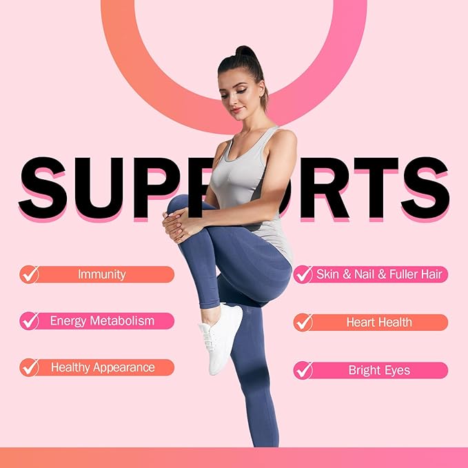 Multivitamin for Women with Zinc & Biotin Vitamins A,C,K,B2,B6,B12 & Multimineral | Daily Multivitamins Beauty & Energy | Gluten-Free, 60 Day Supply