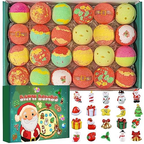 20 Pack Bath Bombs with Surprise Included, 20Organic Kids Bath Bombs, Bubble Bath Bombs Gift Set, Natural Handmade Bubble Ball Kit, Great Gift for Christmas