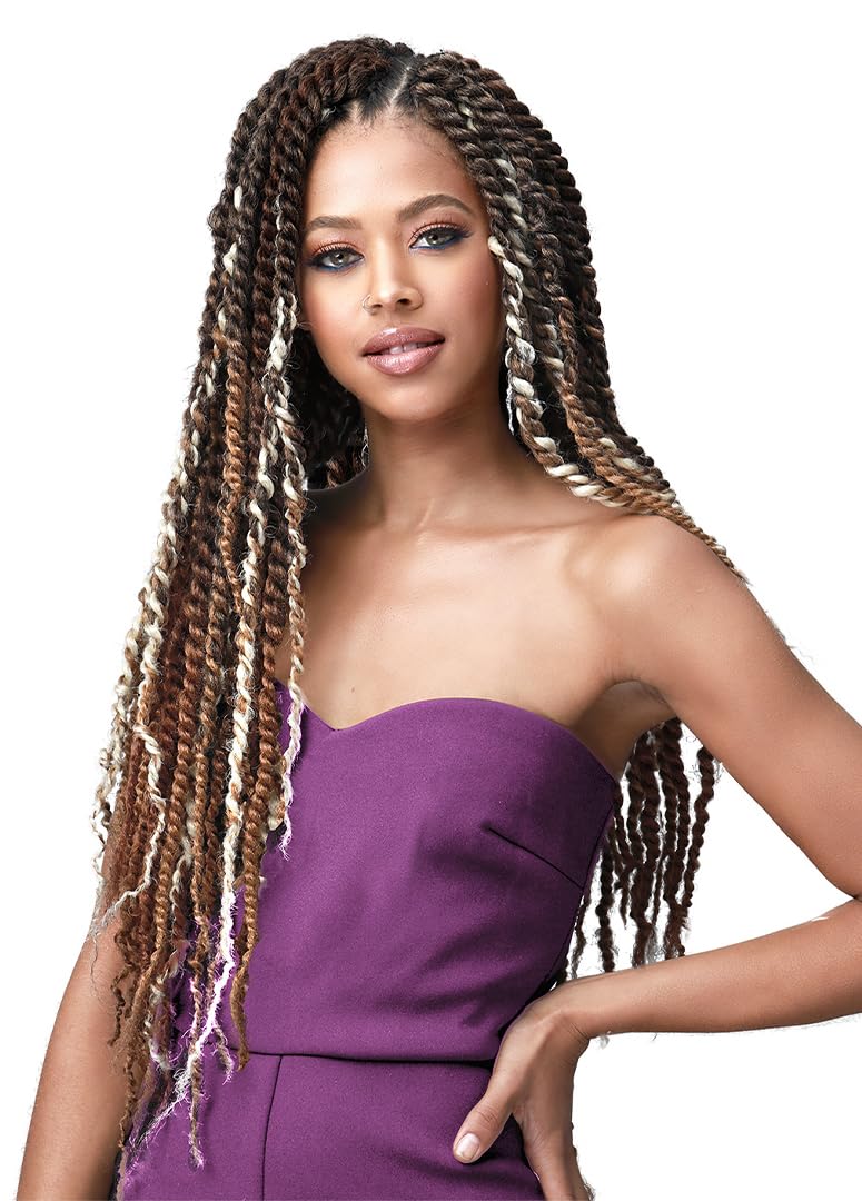 Bobbi Boss Loc and Twist Feather Tip Braid 3X JAMAICA BRAID 24" (1 Pack, T1B/27)