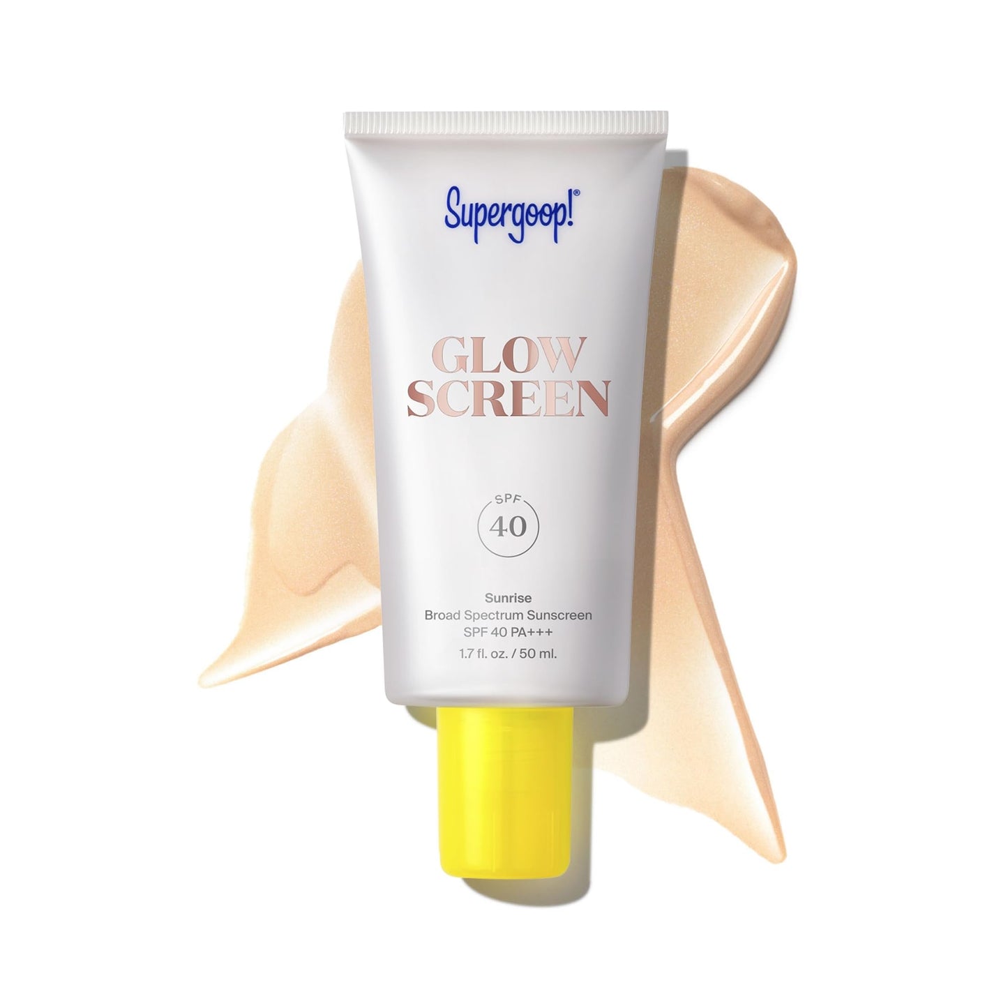 Supergoop! Glowscreen SPF 40, Sunrise (Champagne Glow) - 1.7 fl oz - Glowy Primer + Broad Spectrum Tinted Sunscreen - Helps Filter Blue Light - Hydration - Hyaluronic Acid & Vitamin B5