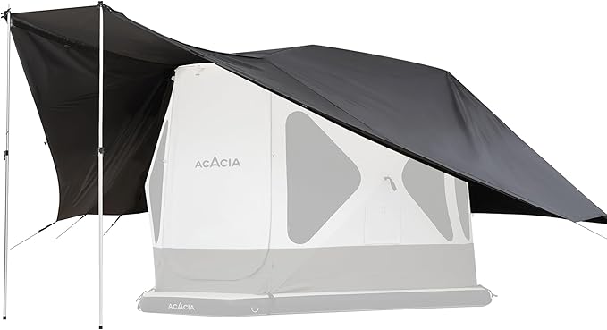 ACACIA Canopy XL for Space Acacia Camping System, PU2000 Waterproof Camping Tarp for 4 Season Camping, UPF50+ Sunproof Tent Tarp with 4 Telescoping Poles, Carry Bag, Moonstone