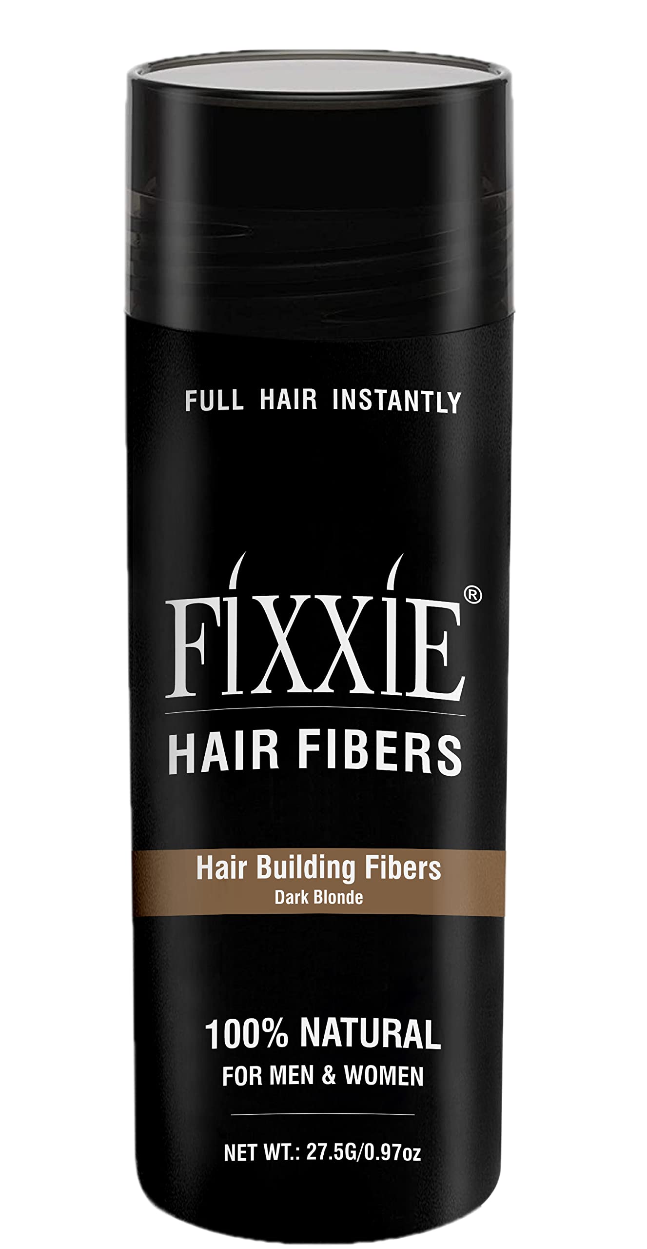 FIXXIE Hair Fibers Dark Blonde for Thinning Hair 27.5g Bottle, Concealer for Hair Loss, Men and Women, Naturally Thicker Looking With Keratin Fibres