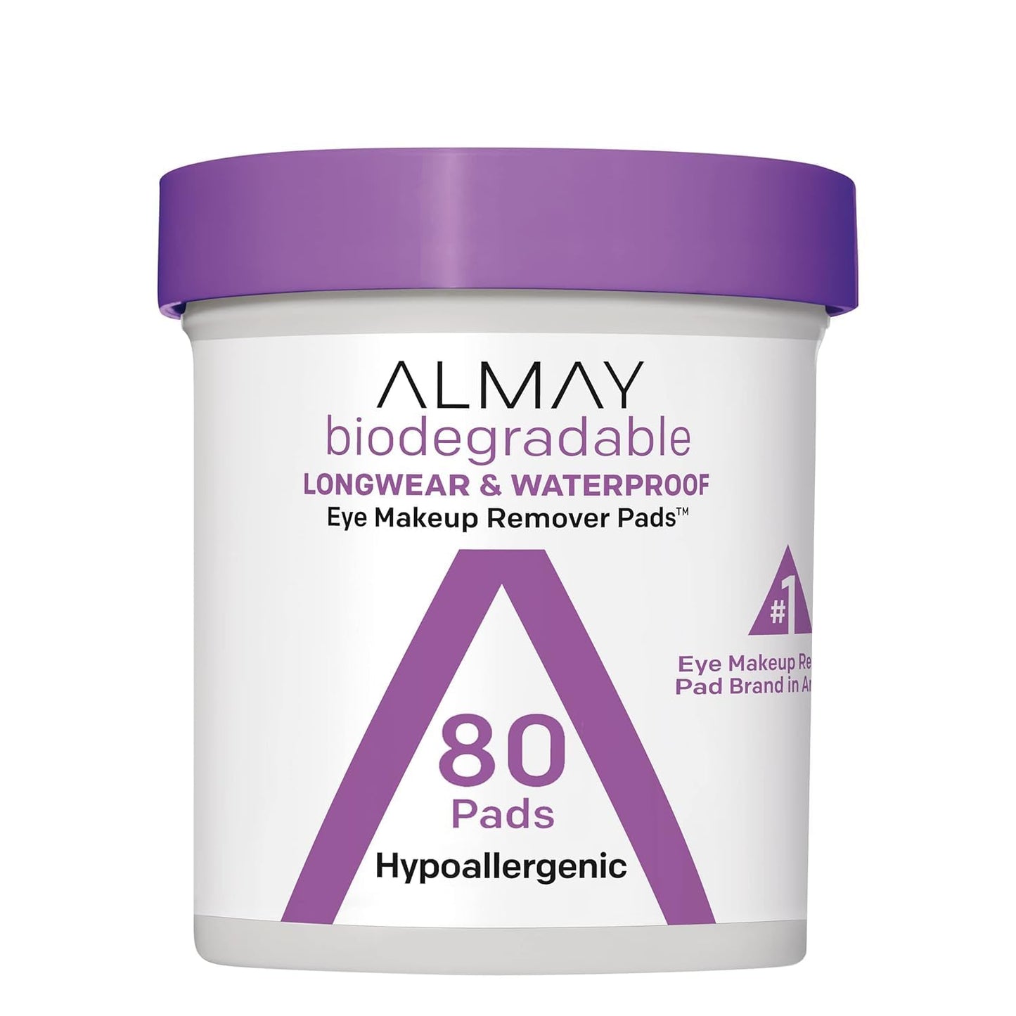 Almay Longwear and Waterproof Eye Makeup Remover Pads, 80 Count (Pack of 4)