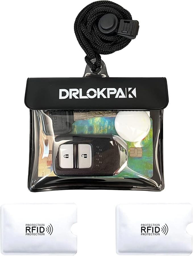 DRLOKPAK Surfing Waterproof Wallet Car Key Fob case bag Sea Pass holder Waterproof pouch For Key Cash Credit Ship Card ID