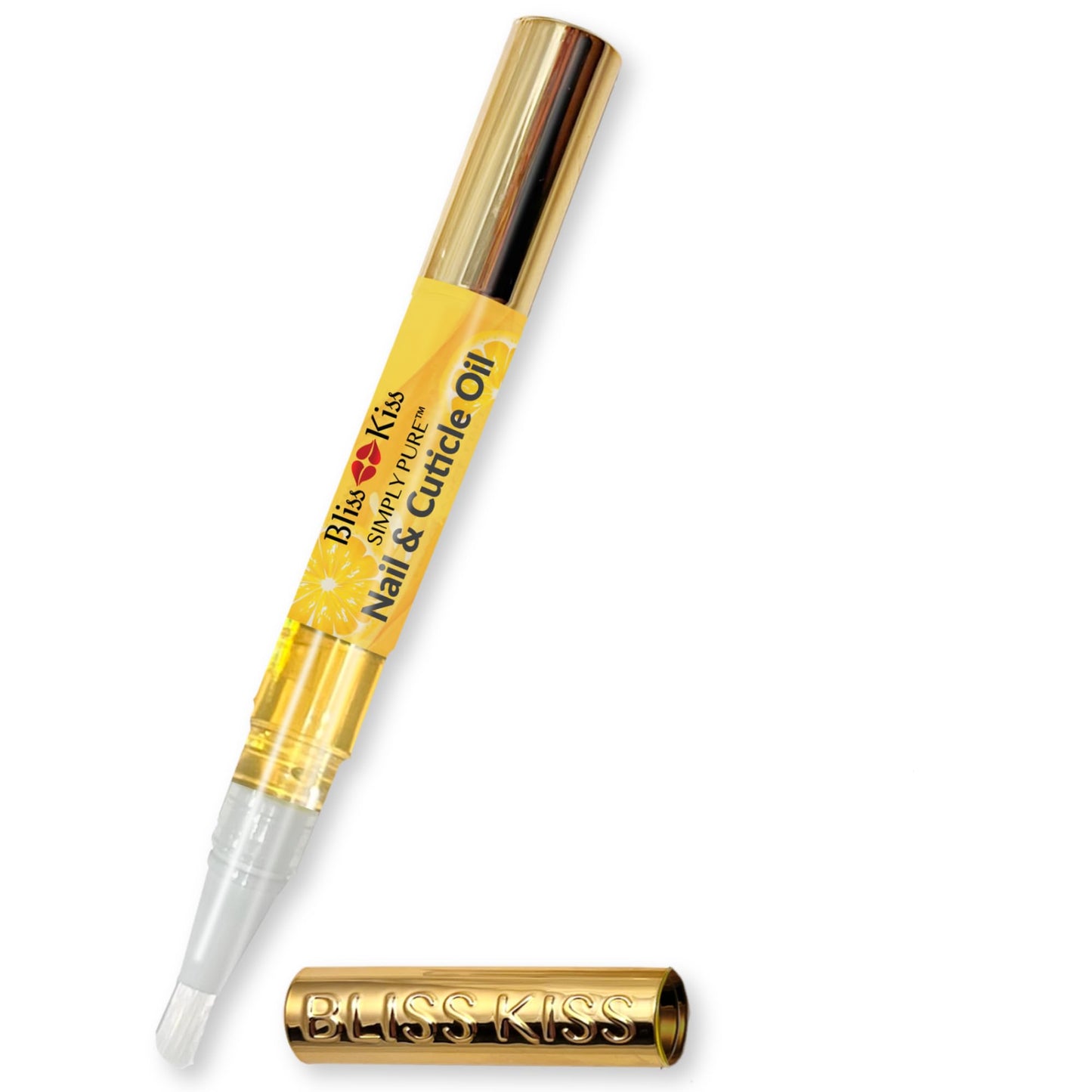 Bliss Kiss | 1 Crisp Fragrance | Nail Oil Cuticle Pen w/Vitamin E & Jojoba⏤Nail Strengthener Nail Growth Serum for Brittle Peeling Breaking Thin Nails
