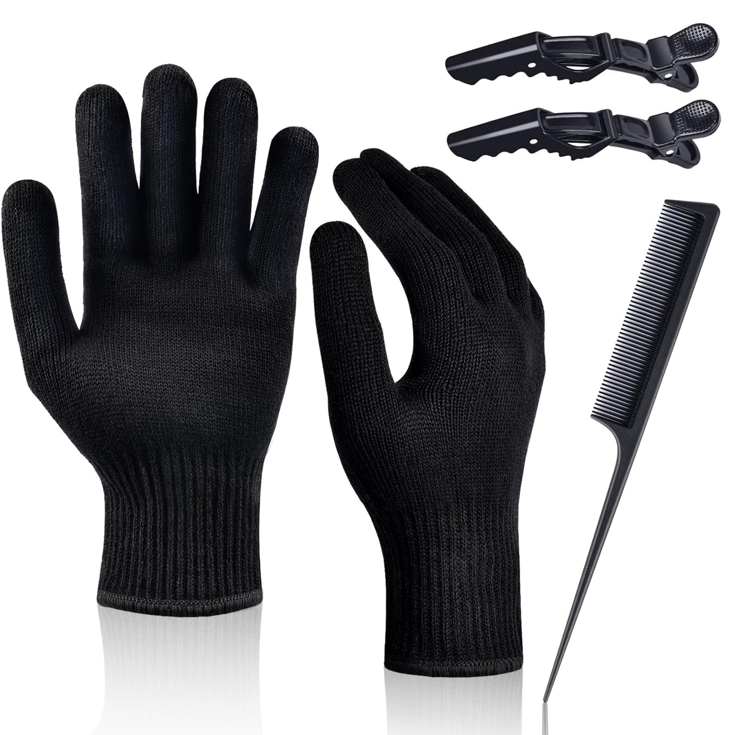 IKOCO Heat Proof Medium Glove Mitts for Hair Styling - 2Pcs for Flat Iron, Curling Wand, and Hot-Air Brushes