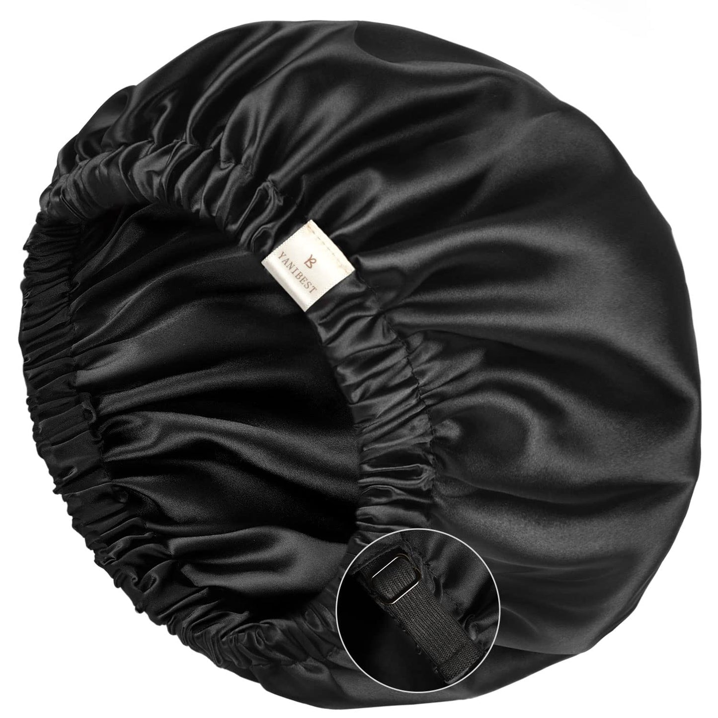 YANIBEST Satin Bonnet for Sleeping, Hair Bonnets for Women and Men, Double Layer Ajustable Silky Bonnet for Curly Braids Hair